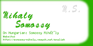 mihaly somossy business card